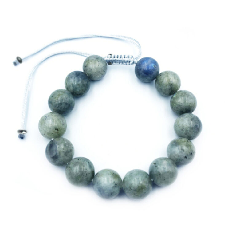 Βραχιόλι Macrame Λαμπραδορίτης 12mm – Ο λίθος της πνευματικότητας