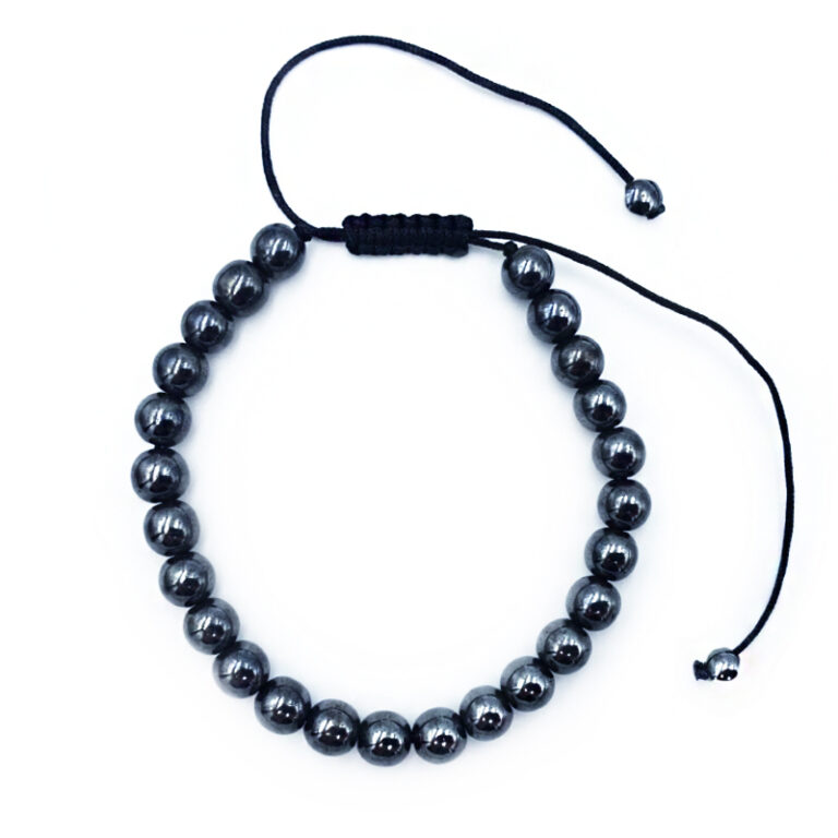 Βραχιόλι Macrame Αιματίτης 6mm – Ο λίθος της συγκέντρωσης