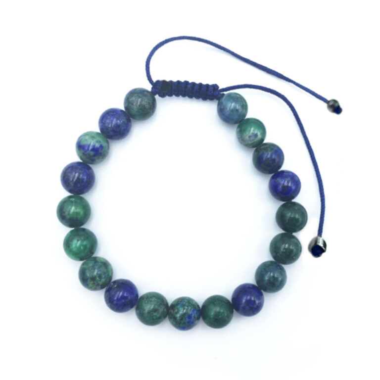 Βραχιόλι Macrame Αζουρίτης 8mm – Ο πνευματικός καθοδηγητής