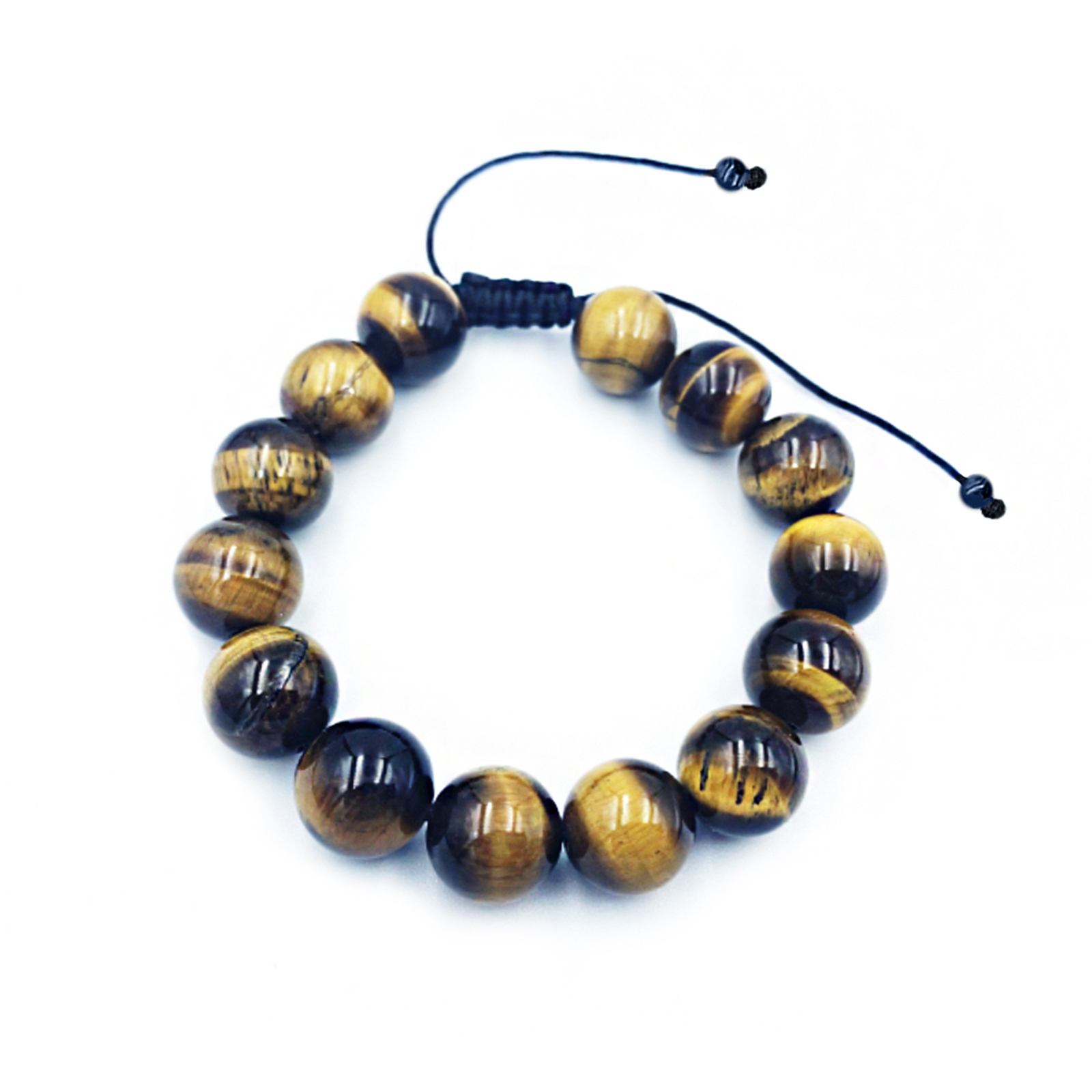 Βραχιόλι Macrame Μάτι της Τίγρης 12mm eGAIA