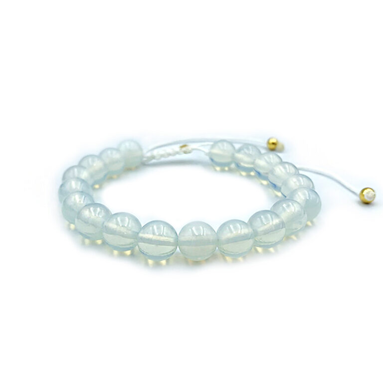 Βραχιόλι macrame με Φεγγαρόπετρα 8mm – Ο λίθος της διαίσθησης