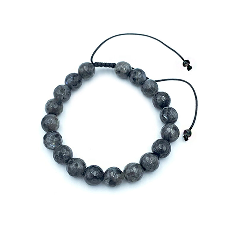 Βραχιόλι Macrame Λαμπραδορίτης 8mm – Ο λίθος της πνευματικότητας