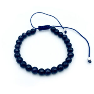 Βραχιόλι macrame Μπλε Χρυσόλιθος 6mm – Ο λίθος της θετικότητας