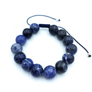 Βραχιόλι macrame Σοδαλίτης 12mm – Ο λίθος της εμπιστοσύνης