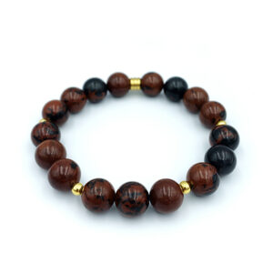 Βραχιόλι Καφέ Οψιδιανού 10mm