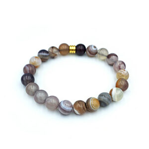 Βραχιόλι Ριγέ Αχάτης 8mm