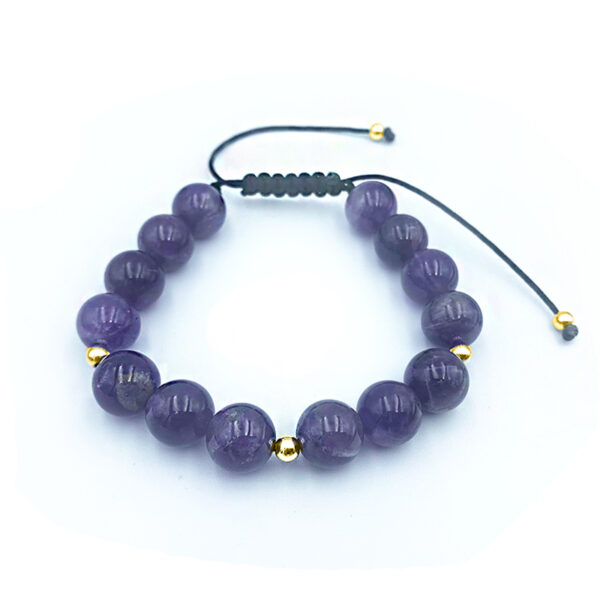 Βραχιόλι Macrame από Αμέθυστο 10mm – Ο λίθος της ηρεμίας και της πίστης