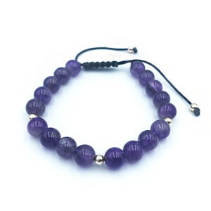 Βραχιόλι Macrame από Αμέθυστο 8mm – Ο λίθος της ηρεμίας και της πίστης
