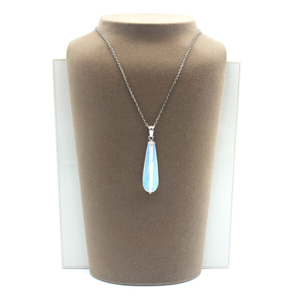 Μενταγιόν με Φεγγαρόπετρα (Moonstone) και ασήμι 925°