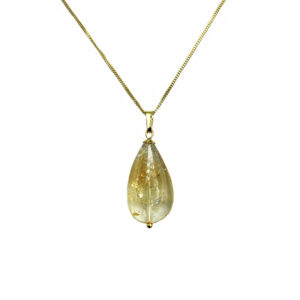 Χειροποίητο μενταγιόν Κιτρίνης (Citrine) eGAIA.gr