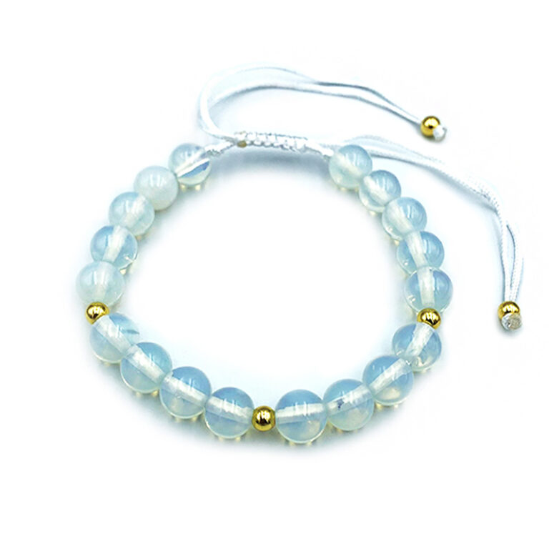Βραχιόλι macrame με Φεγγαρόπετρα 8mm – Ο λίθος της διαίσθησης