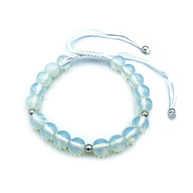 Βραχιόλι macrame με Φεγγαρόπετρα 8mm – Ο λίθος της διαίσθησης