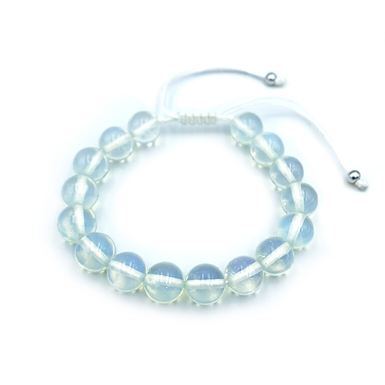Βραχιόλι macrame με Φεγγαρόπετρα 10mm – Ο λίθος της διαίσθησης