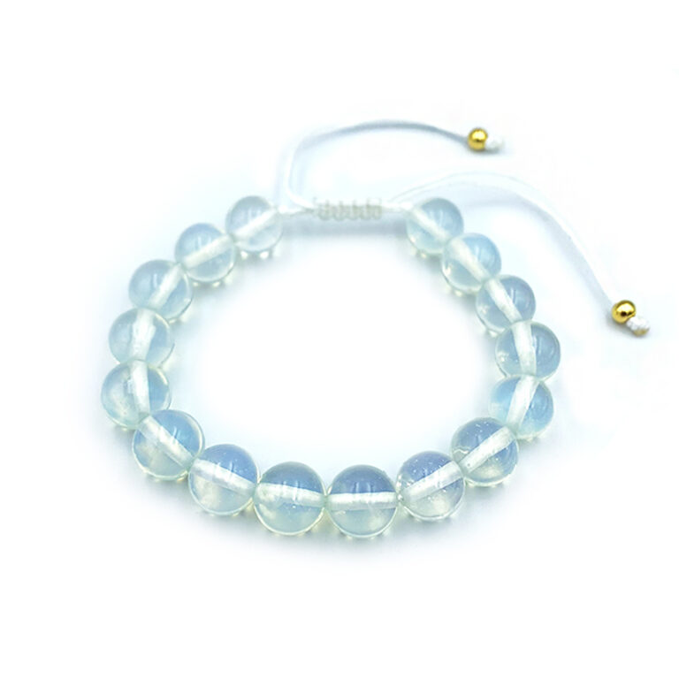 Βραχιόλι macrame με Φεγγαρόπετρα 10mm – Ο λίθος της διαίσθησης