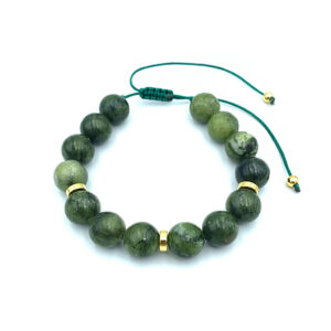 Βραχιόλι Macrame Πράσινος Ιαδεΐτης (Πράσινος Ιάδης) 10mm – Ο λίθος της ισορροπίας