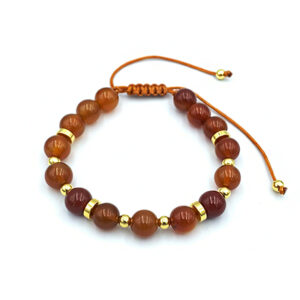 Βραχιόλι Macrame με Καρνεόλη 8mm – Ο λίθος του πάθους