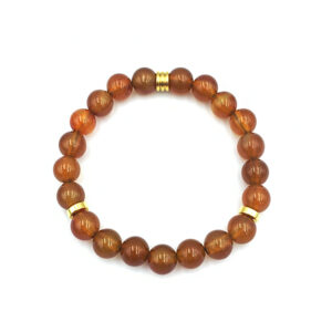 Βραχιόλι με Καρνεόλη 8mm – Ο λίθος του πάθους