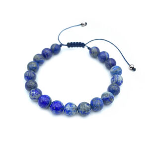 Χειροποίητο βραχιόλι macrame Λάπις Λάζουλι 8mm – Ο λίθος της αυτοπεποίθησης