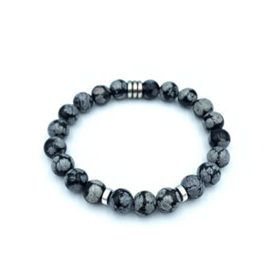 Βραχιόλι Οψιδιανός χιονονιφάδα (Snowflake) – Ο λίθος της αυτοεκτίμησης