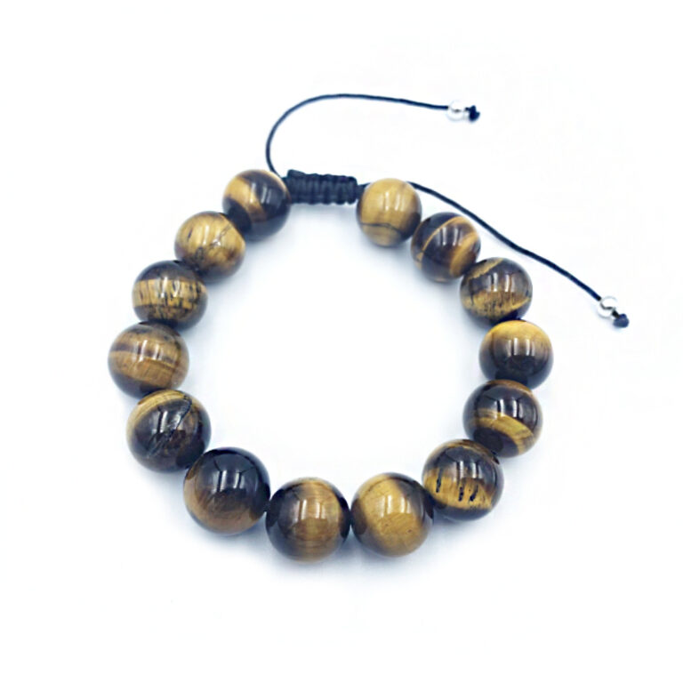 Βραχιόλι Macrame Μάτι της Τίγρης 12mm – Ο λίθος κατά της αρνητικότητας