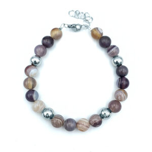 Βραχιόλι με Ριγέ Αχάτη 8mm eGAIA.gr