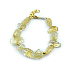 Χειροποίητο βραχιόλι από Κιτρίνη με ντίζα eGAIA