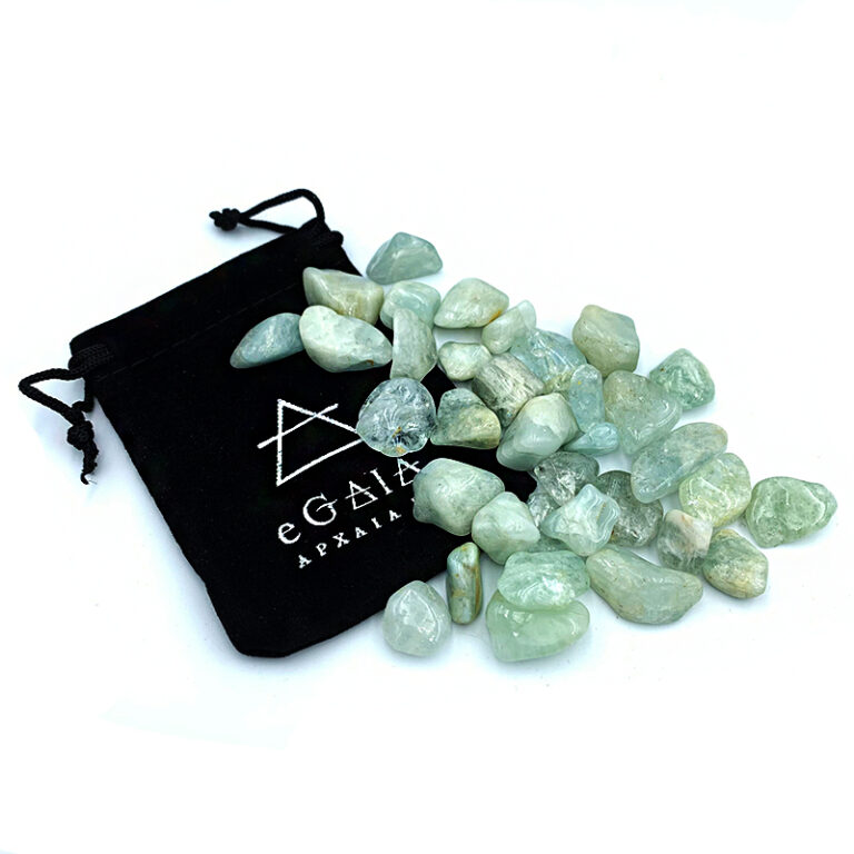 Φυσικό πέτρωμα Ακουαμαρίνα (Aquamarine) (πουγκί) 19γρ – Ο λίθος της αφοσίωσης και της ανιδιοτελούς αγάπης