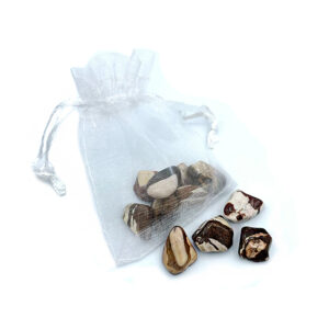 Φυσικό πέτρωμα Καφέ Ίασπις Ζέβρα (πουγκί) 21γρ eGAIA.gr