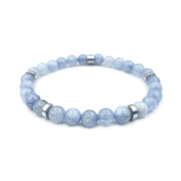 Βραχιόλι Ακουαμαρίνα (Aquamarine) 6mm – Ο λίθος της αφοσίωσης και της ανιδιοτελούς αγάπης
