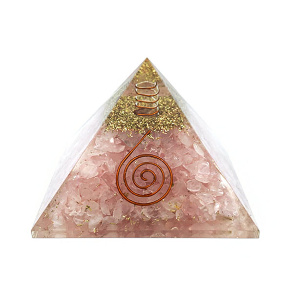 Πυραμίδα Οργονίτη (Orgonite) Ροζ Χαλαζία eGAIA.gr