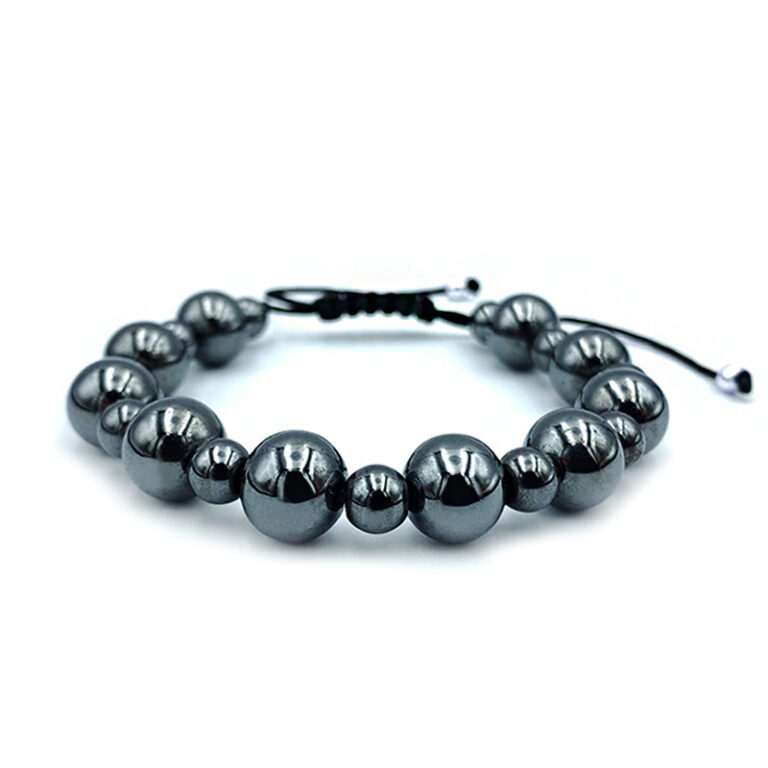 Χειροποίητο βραχιόλι Macrame Αιματίτης (6-10mm) – Ο λίθος της συγκέντρωσης