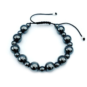 Χειροποίητο βραχιόλι Macrame Αιματίτης (6-10mm) eGAIA.gr