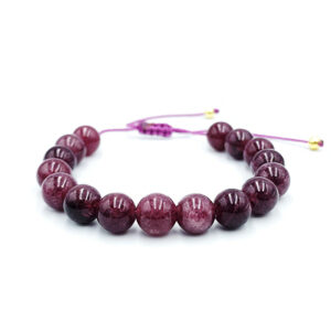 Βραχιόλι macrame με Ροζ Τουρμαλίνη eGAIA.gr