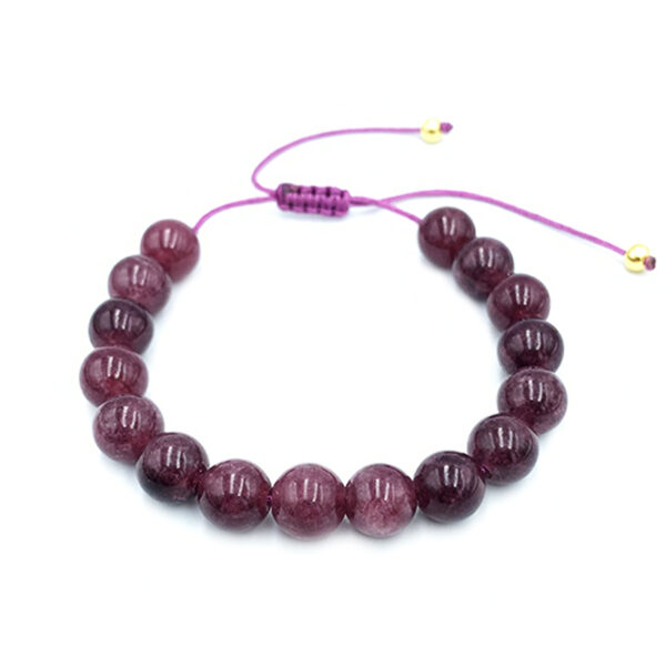 Βραχιόλι macrame με Ροζ Τουρμαλίνη eGAIA.gr