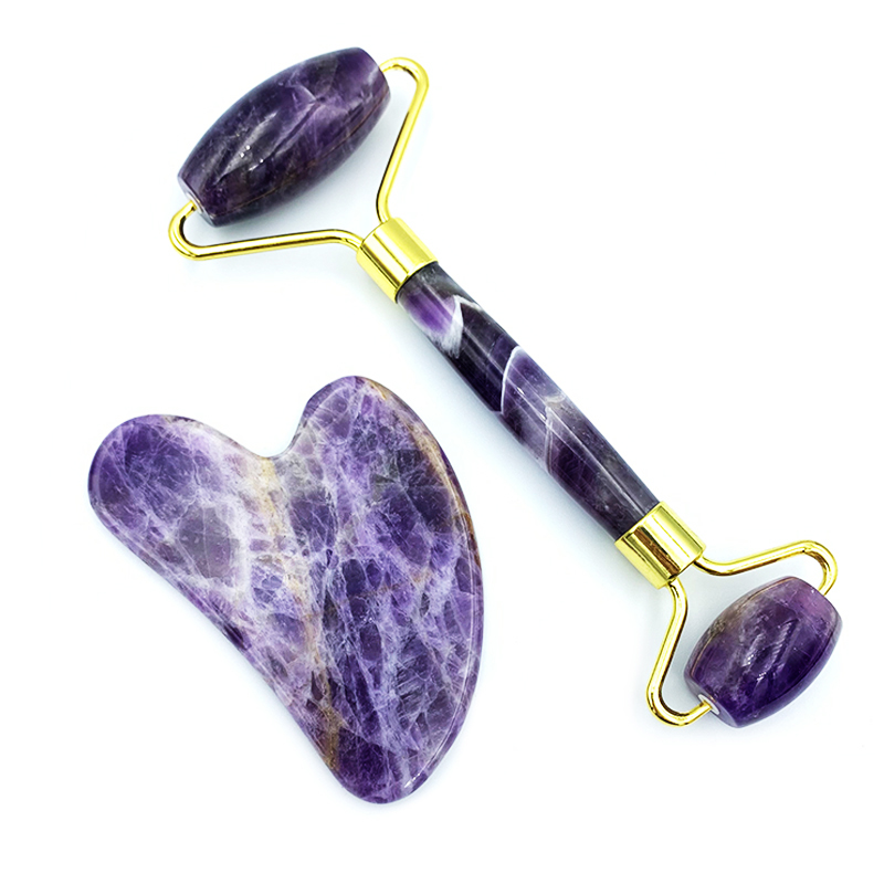Face Roller - Gua Sha σετ - Αμέθυστος eGAIA.gr