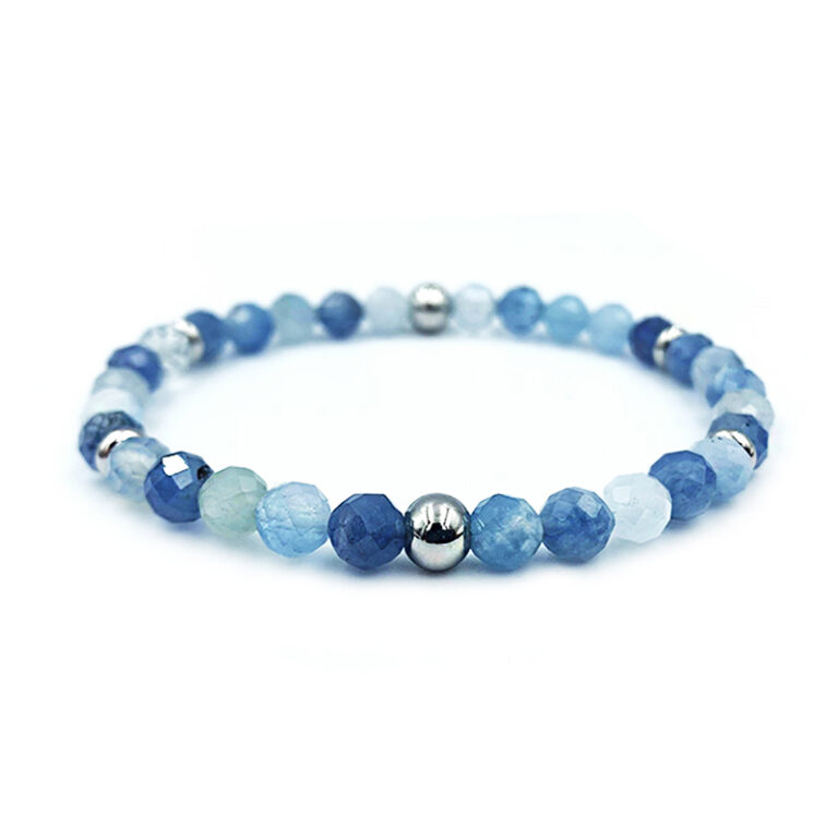 Χειροποίητο Βραχιόλι Ακουαμαρίνα (Aquamarine) 6mm – Ο λίθος της αφοσίωσης και της ανιδιοτελούς αγάπης