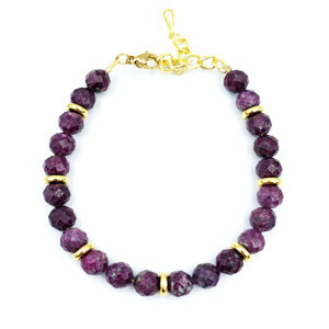 Χειροποίητο βραχιόλι με Ρουμπίνι (6mm - ταγέ) eGAIA.gr