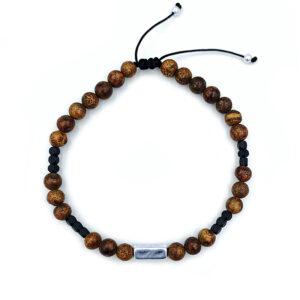 Χειροποίητο ανδρικό βραχιόλι Καφέ Αχάτης και Αιματίτης eGAIA.gr