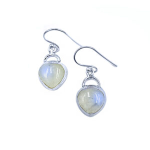 Χειροποίητα ασημένια σκουλαρίκια με Φεγγαρόπετρα (Moonstone) δάκρυ eGAIA.gr