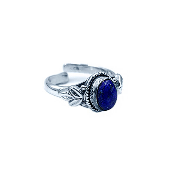 Ασημένιο δαχτυλίδι με Λάπις Λάζουλι (Lapis Lazuli) οβάλ eGAIA.gr