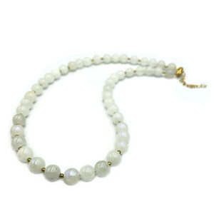 Χειροποίητο κολιέ με Φεγγαρόπετρα (Moonstone) 8mm eGAIA.gr