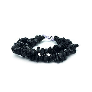 Χειροποίητο διπλό βραχιόλι με Μαύρη Τουρμαλίνη – Ο λίθος της προστασίας