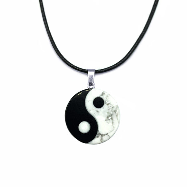 Φυλαχτό Yin Yang Μαύρος Όνυχας και Λευκός Χαολίτης eGAIA.gr