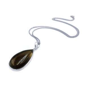 Χειροποίητο ασημένιο μενταγιόν δάκρυ Καπνίας eGAIA.gr