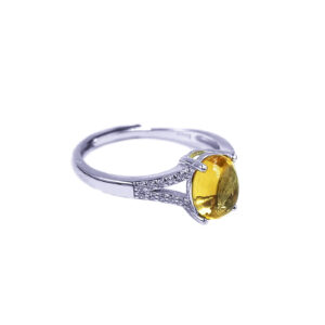 Ασημένιο δαχτυλίδι Κιτρίνης (Citrine) eGAIA.gr