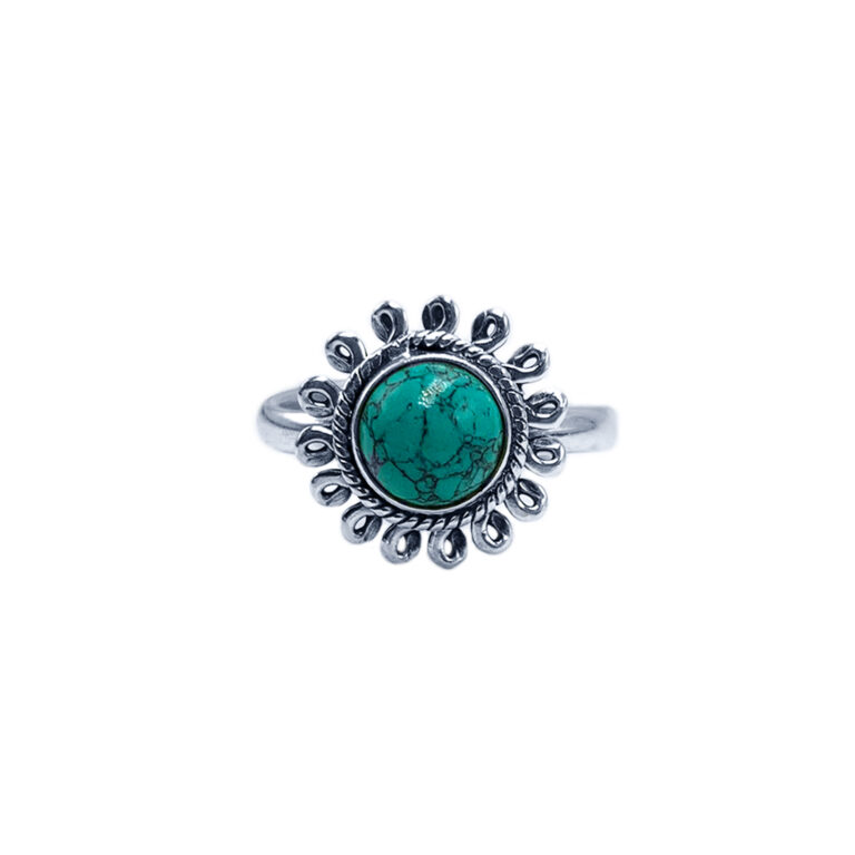 Χειροποίητο δαχτυλίδι με Τιρκουάζ (Turquoise) από ασήμι 925° – Ο λίθος του έρωτα