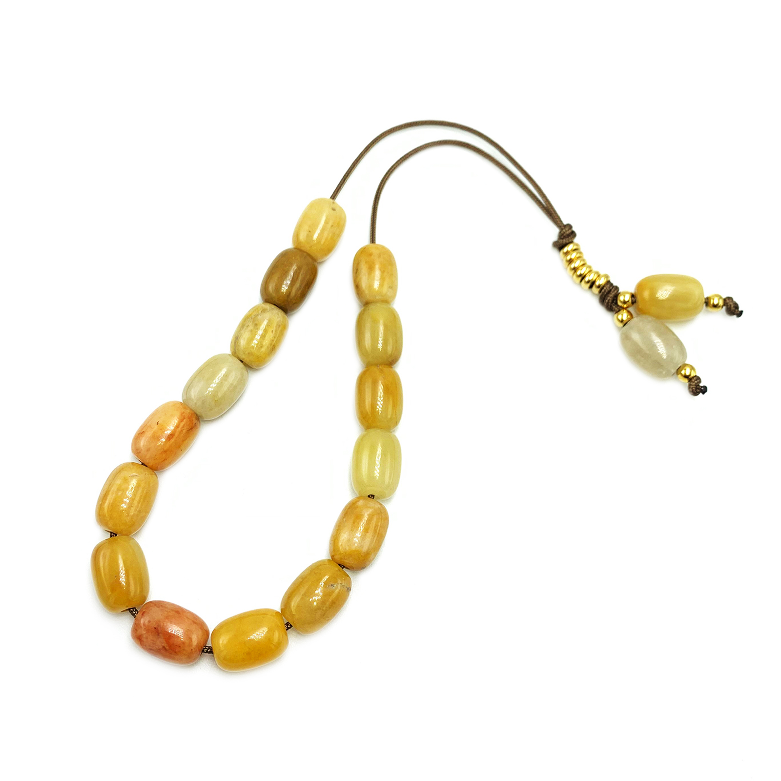 Χειροποίητο κομπολόι Κίτρινος Ίασπις eGAIA