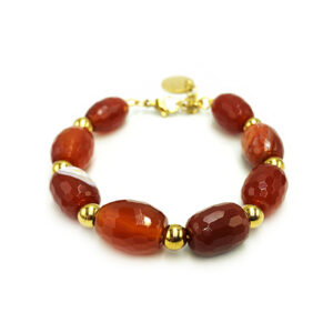 Χειροποίητο Βραχιόλι με Καρνεόλη (βαρελάκι- ταγέ) – Ο λίθος του πάθους