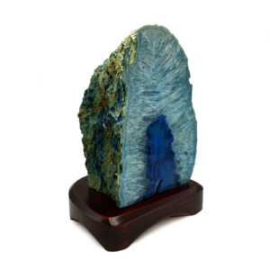 Χειροποίητο φωτιστικό ακατέργαστος Μπλε Αχάτης eGAIA