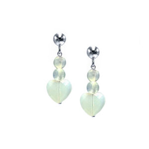 Χειροποίητα ασημένια σκουλαρίκια με Φεγγαρόπετρα (Moonstone) eGAIA